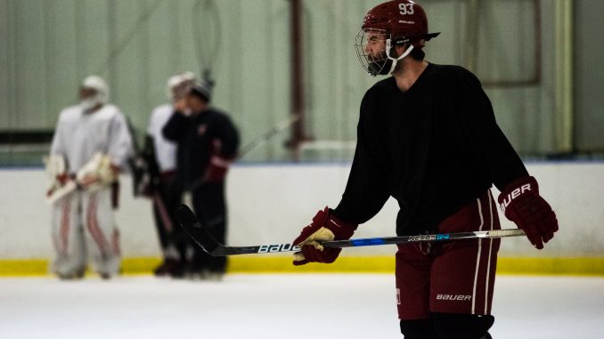 Junior defenseman Jasen Ferguson practices at the Flyers Skate Zone in Northeast Philadelphia on Jan. 10. | LUKE SMITH / THE TEMPLE NEWS