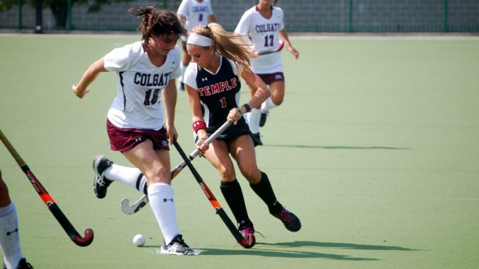 Sophomore forward Amber Youtz leads the Atlantic 10 Conference in goals (12) and points (30). She was named A-10 Player of the Week on Monday. ( ANDREW THAYER // TTN )