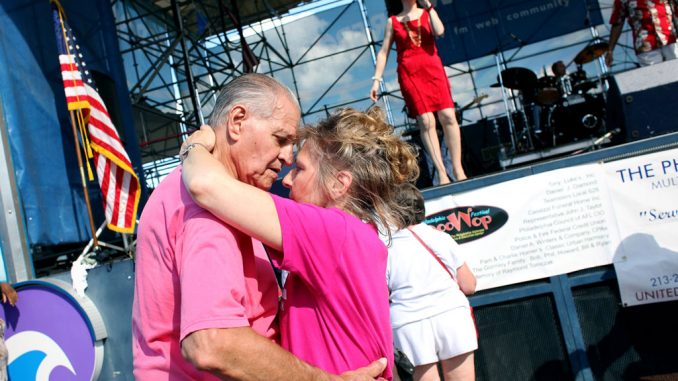 Two attendees of the Philadelphia Doo-Wop Festival were inspired by nostalgic sounds. ( KATE McCANN / TTN )