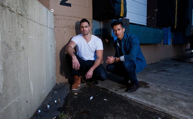 Mike Tornabene, left, alumnus Gian Hunjan, right, are the co-creators of the “Dom Mazzetti” YouTube videos. Tornabene portrays a Jersey Shore-esque guido, fueled by alcohol and hormones. | COURTESY DAN PRAKOPCYK