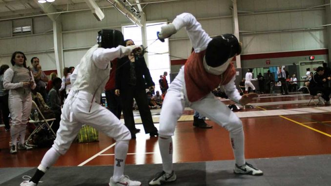 Fencers compete at the Temple Invitational, hosted at McGonigle Hall. | AJA ESPINOSA / TTN