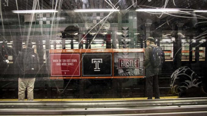 Temple Made advertisements have become a mainstay on the Broad Street Line this year. | TIMOTHY VALSHTEIN / TTN