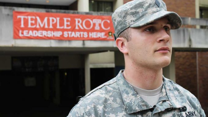 Alex Cardinal, an ROTC member and senior history major, will serve in the U.S. Army after graduation. Seniors in the program who are contracted are preparing to take on their assigned duties. | ALI WATKINS / TTN