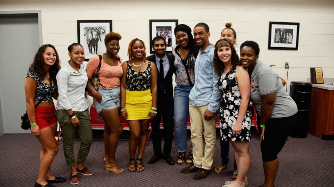 Aziz Ansari poses with fans at his meet and greet after his Welcome Week performance that ended the week’s festivities at the Licouras Center on Aug. 24 | Andrew Thayer TTN