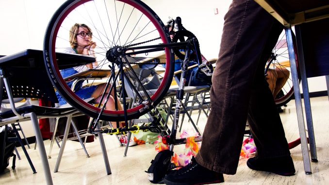 Bike Temple offers instruction on how to properly care for bikes, including tire maintenance and chain cleaning. | Meaghan Pogue TTN