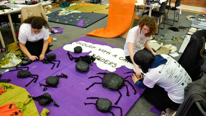 Candice Vanderhorst led fellow students in the creation of “Spookytown” through AIA. | Skyler Burkhart TTN