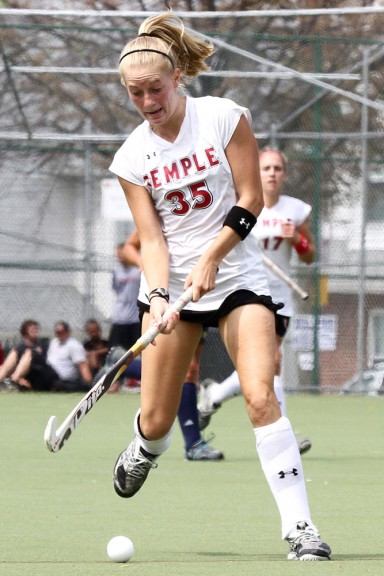 Katie Briglia started in every game during her final three seasons with the field hockey team. Briglia now works for a video production company in New York. | TTN FILE PHOTO