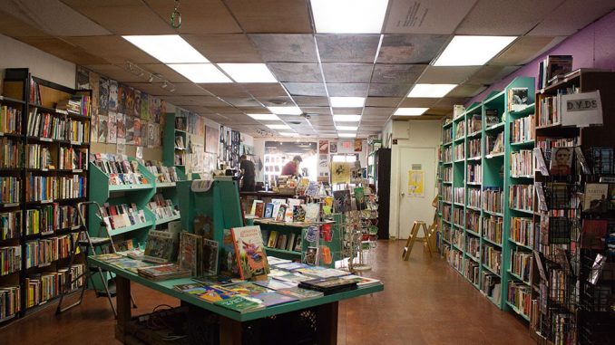 Wooden Shoe Books and Records on South Street, which sells books, patches, zines and more, finds success despite an industry that seems to fall with each new e-book released. | Kara Milstein TTN