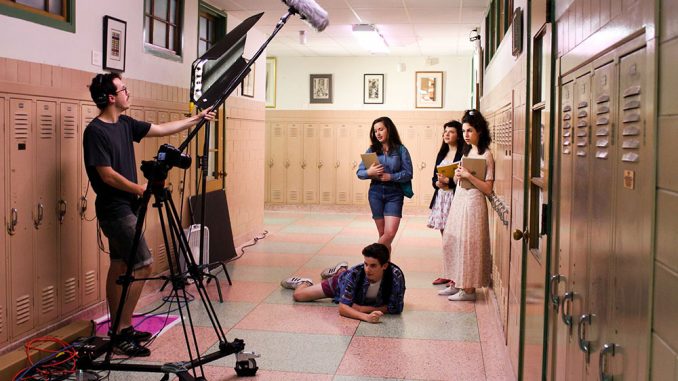 The cast and crew of “West Montclair High East” film the series.| courtesy TIM HARRIS