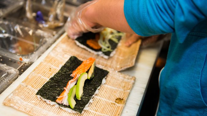 Sushi Busz is among several trucks on Main Campus to use locally sourced ingredients for its menu options, namely meat and vegetables. | Eric Dao TTN