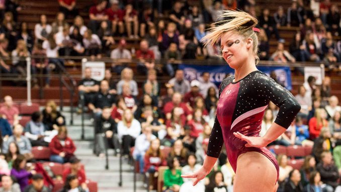 Reagan Oliveri competes at a 2014 meet. | ERIC DAO TTN