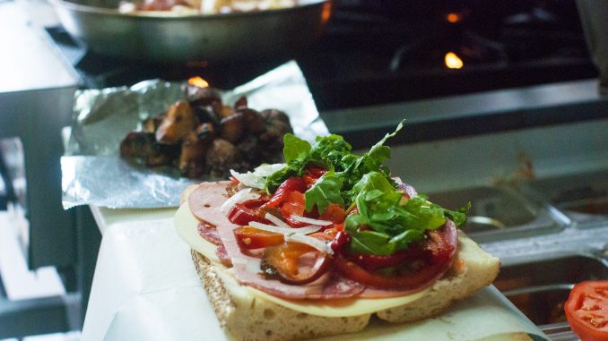 An Italian sandwich sits on the counter of Temple’s Best Italian Sandwiches. Allan Barnes | TTN