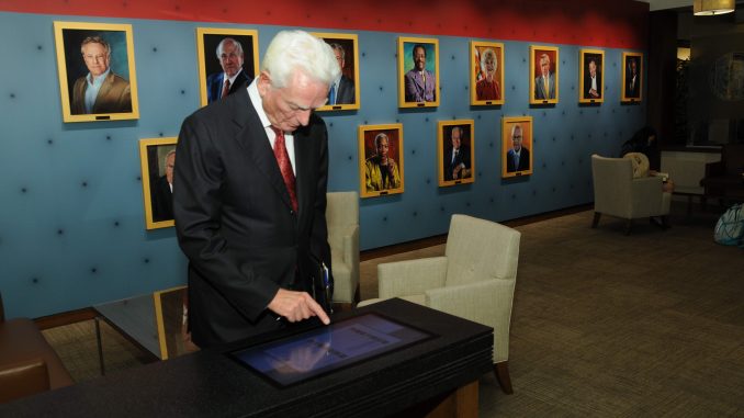 A new commemorative exhibit featuring famous lawyers recently opened in Klein Hall. Courtesy TEMPLE UNIVERSITY