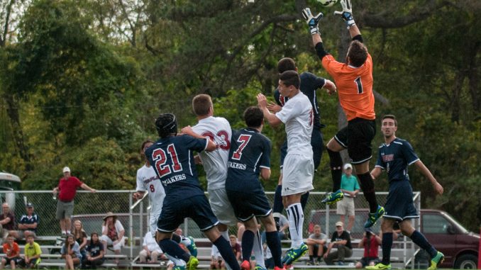 Bobby Rosato grabs the ball from a corner kick. Allan Barnes | TTN