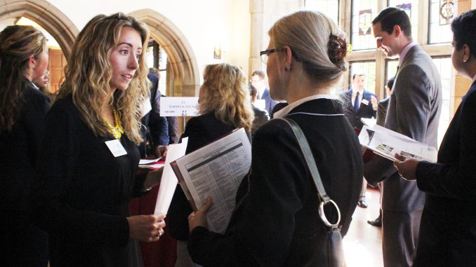 Students had the opportunity to network with 93 employers at Fox’s Fall Connection on Sept. 17. Claire Sasko | TTN