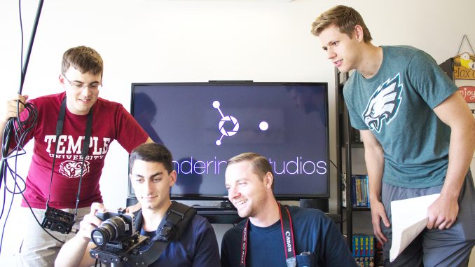 Connor Griffin (left), Brendan Grant, Chris Murray, Jake Mattern. Connor Griffin and Brendan Grant created Wandering Studios while they were in high school. Alex Friend | TTN