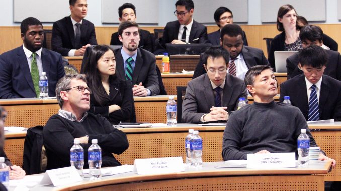 2013 Analytics Challenge judges oversaw projects presented by student contestants. | COURTESY David Schuff