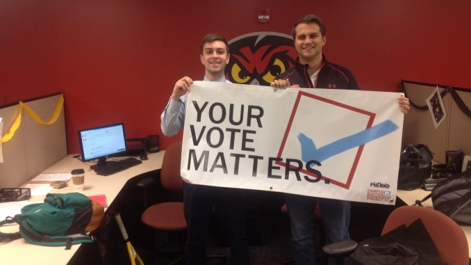 Matt Hayden and Ray Smeriglio have helped lead TSG's 'get out the vote' effort. | COURTESY OF TEMPLE STUDENT GOVERNMENT