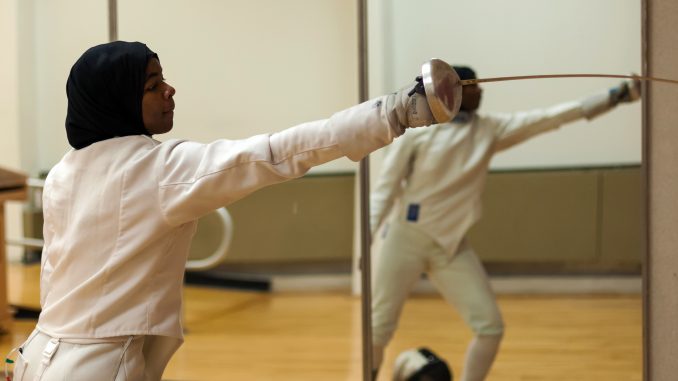 Temple freshman Safa Ibrahim took eighth in the junior women's épée at the January North American Cup. | Donald Otto TTN