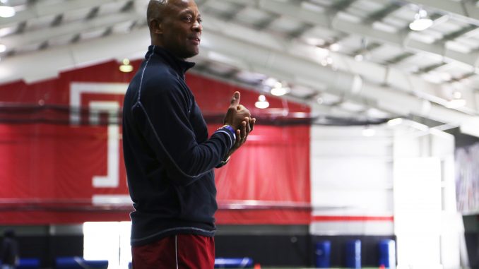 “I don’t foresee those things ... under my watch. This is about what I want to do.” Elvis Forde | first-year women’s track & field coach. Jenny Kerrigan | TTN