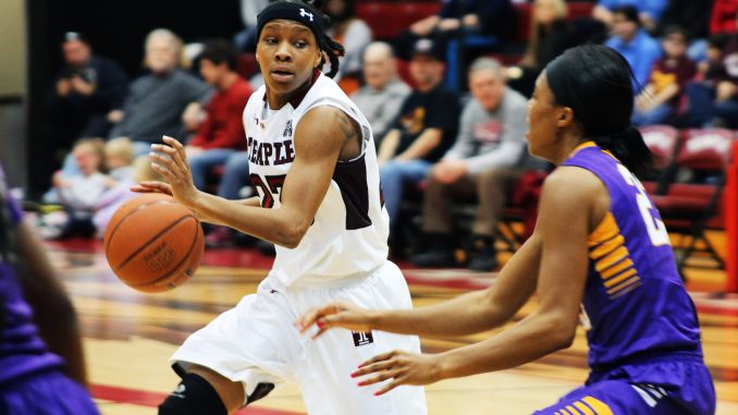 Senior guard Tyonna Williams netted 13 points in her final regular-season home game as an Owl Saturday. | Alex Beaufort TTN