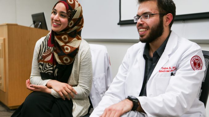 Hamna Zafar (left) and Tasha Mur are active members in the organization Al-Shifaa. | Jenny Kerrigan TTN