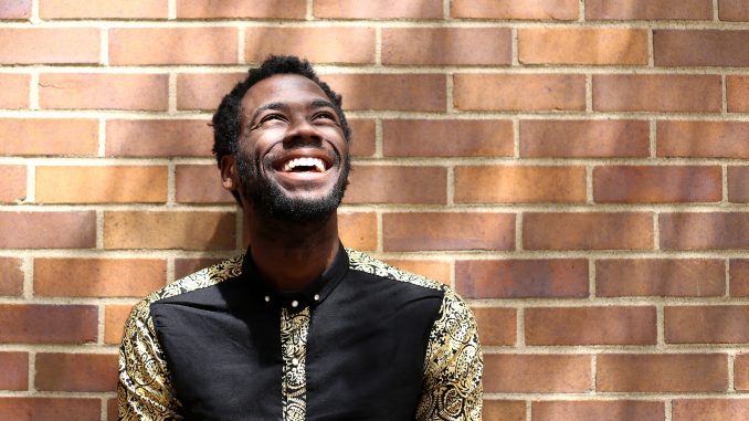 Darryl Gene Daughtry Jr. stands in front of Conwell Dance Theater at Boyer College of Music and Dance, where he has performed on stage over the past four years as an undergraduate theater student. | Jenny Kerrigan TTN