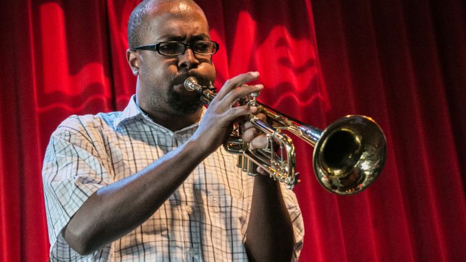 Marcell Bellinger plays the trumpet for World Cafe Live. Bellinger also works as a jazz teacher, mentoring young trumpet players. | JD Mousley TTN