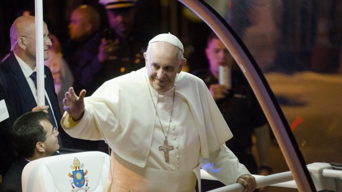 Pope Francis waves to the crowd during his visit to Philadelphia this past weekend. | Jenny Kerrigan TTN