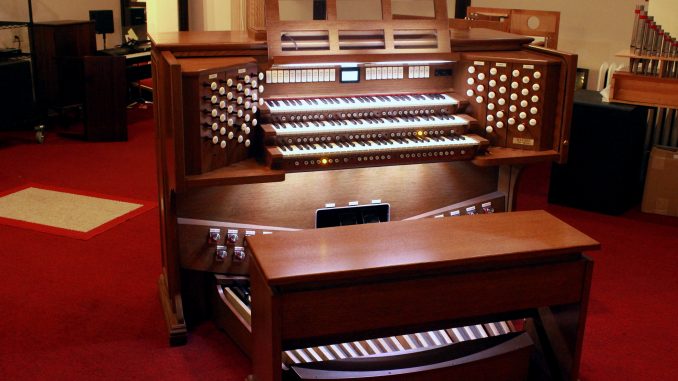 The organ model chosen for the papal Mass was the Rodgers Infinity 361. It was donated by Cunningham Piano, a piano repair and restoration institution owned by Temple alumnus Rich Galassini. | COURTESY Rich Galassini