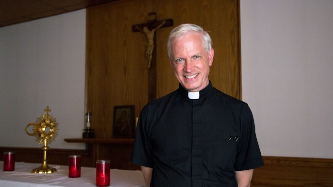 Father Shaun Mahoney is the director of the Newman Center, Temple’s Catholic church. | Elena Iwata TTN