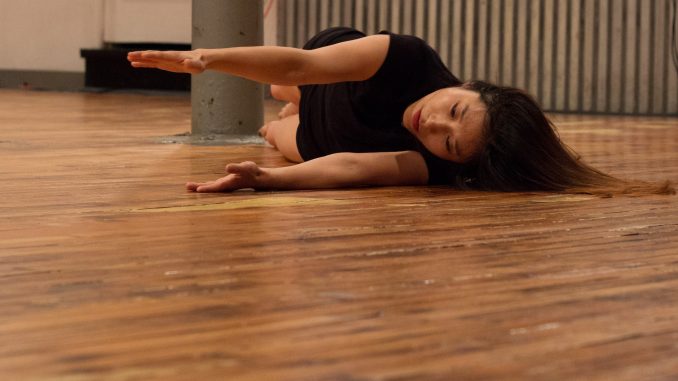 Ayako Kataoka performs during the NowHere Festival of Free Improvisation in Sound & Movement Oct. 23. | Daniel Rainville TTN