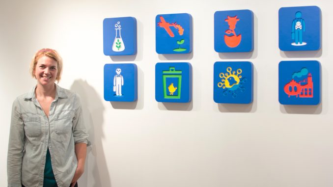 Abby Elizabeth Schmidt’s set of icons is displayed in “Subsidized Starvation.” | Thomas Joyce TTN