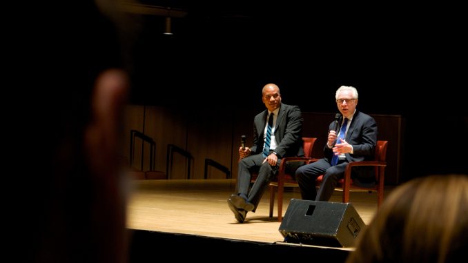 Wolf Blitzer (right), invited his friend Paxton Baker to answer questions about the show-business industry Oct. 29 at TPAC. | Khanya Brann TTN