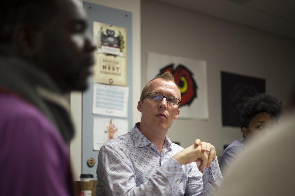 Residential Life Director Kevin Williams attended Queer Lunch at HEART on Nov. 17, where he discussed how to accomodate genderqueer students.